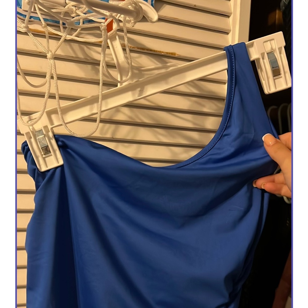 SHEIN Blue One Shoulder Dress